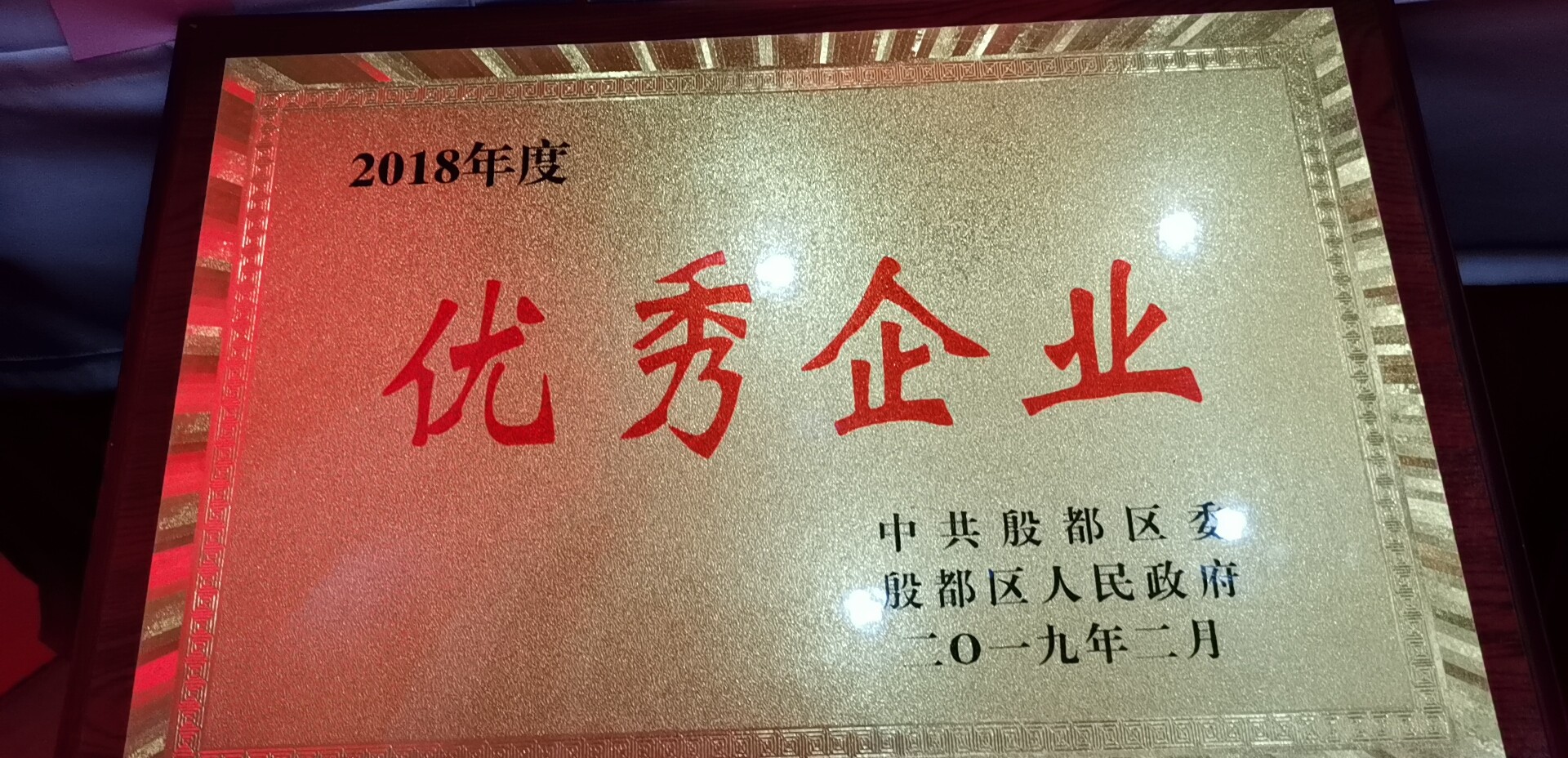 河南鴻宸建設(shè)有限公司榮獲安陽市殷都區(qū)2018年度優(yōu)秀企業(yè)稱號